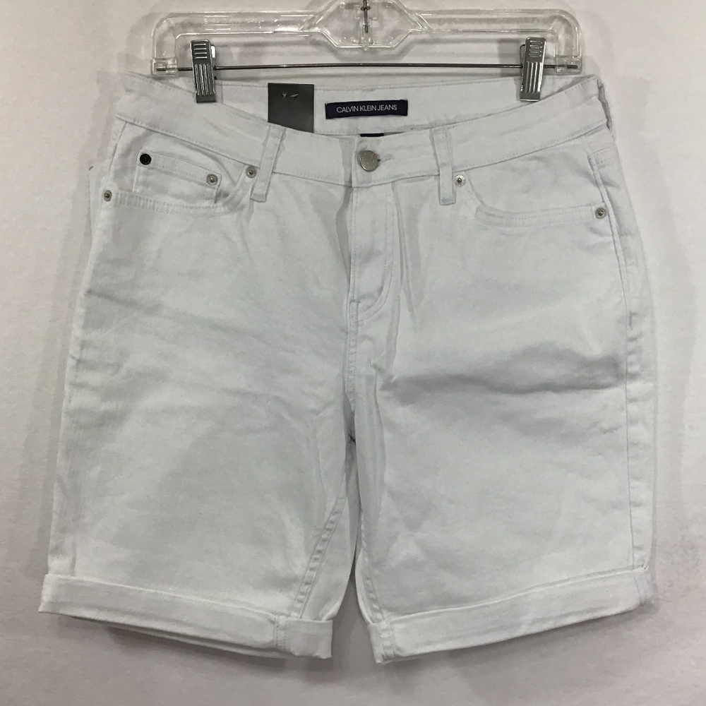 Calvin Klein White Jean Shorts